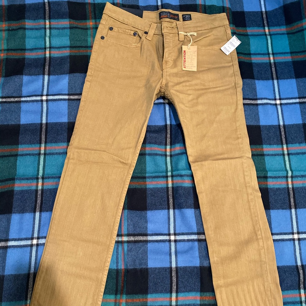 RSQ London Khaki Tan Skinny Slim Jeans 30x30 NWT